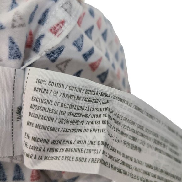 Abercrombie & Fitch Mens L White Geometric Print Button Down Muscle Fit Shirt - Picture 6 of 7